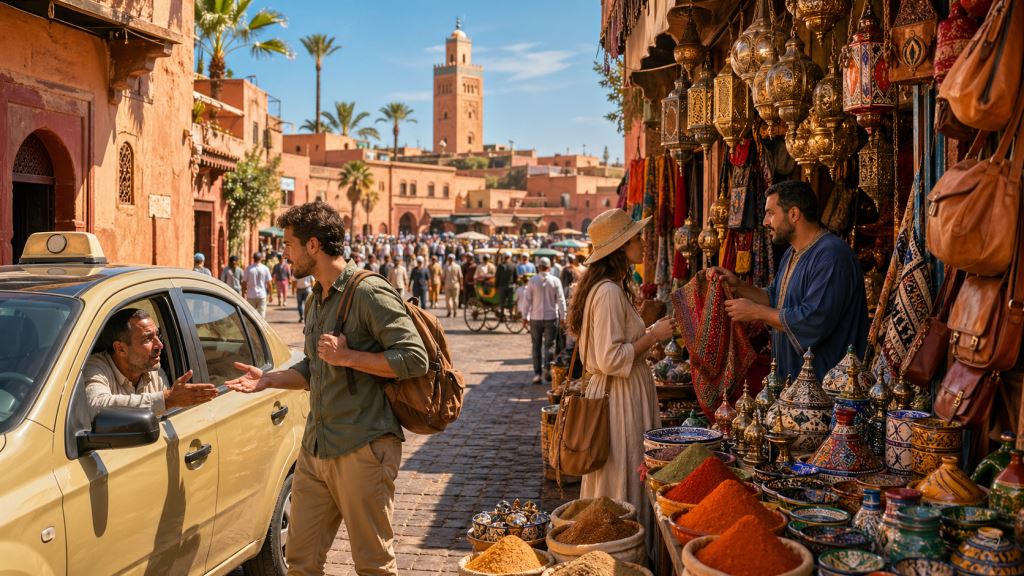 Marrakech sans marchandage : comment les taxis, les marchés et les règles locales façonnent la sécurité et l’expérience de voyage