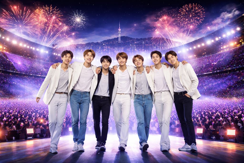 BTS comeback in 2026 brings the new album ARIRANG, a major performance in Seoul, and a world tour