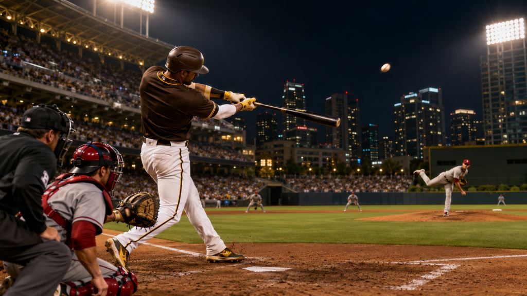ilustración con IA: El jonrón temprano de Cronenworth impulsa a Padres ante Diamondbacks en una noche de MLB en San Diego