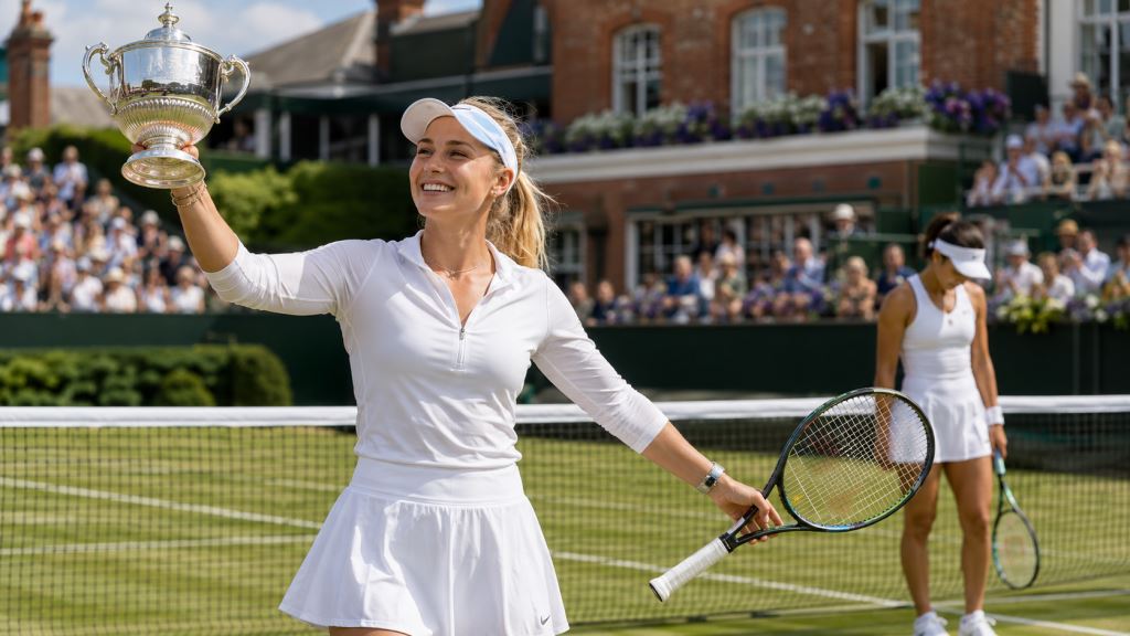 AI ilustracija: Donna Vekić Osvojila WTA 500 U Queen’s Clubu, Srušila Emmu Raducanu I Najavila Veliki Wimbledon