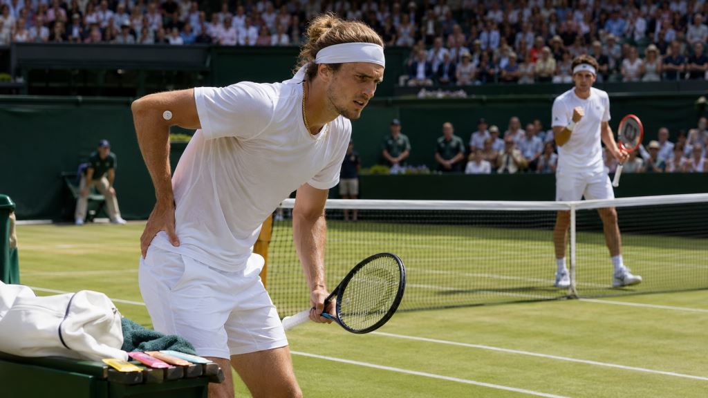 ilustración con IA: Zverev cae ante Fritz en Halle tras un problema con la insulina y la glucosa