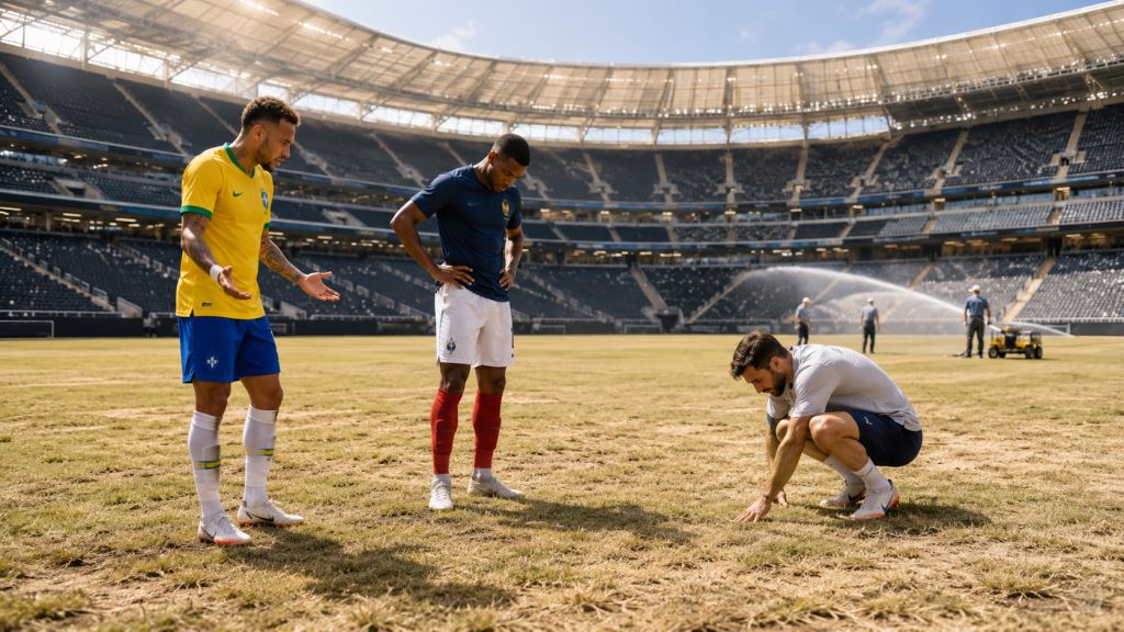 AI ilustracija: MetLife Stadium pod pritiskom zbog travnjaka uoči finala Svjetskog prvenstva 2026. nakon pritužbi igrača