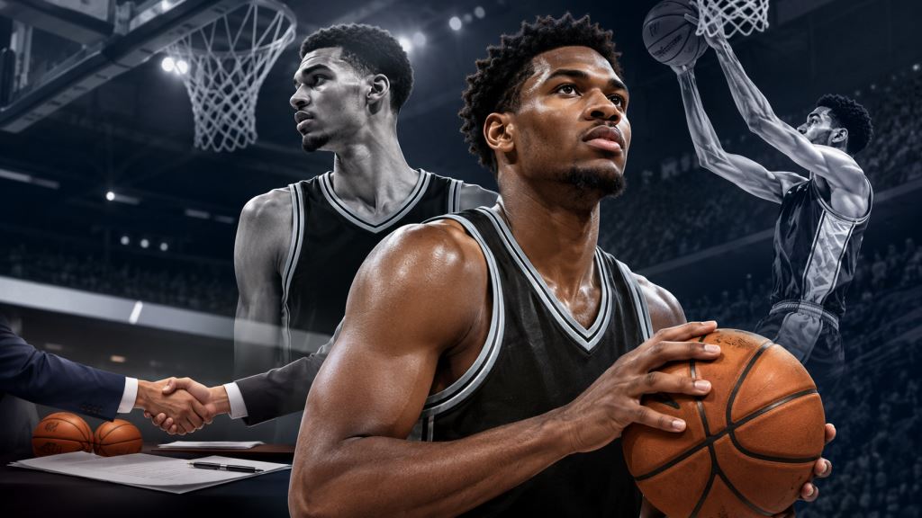 ilustracja AI: San Antonio Spurs po wymianie z Denver pozyskali Tarrisa Reeda Jr. do rotacji przy Wembanyamie w drafcie NBA 2026