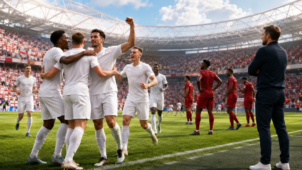 illustration IA: Qualification de l'Angleterre en 32es du Mondial 2026 avant le Panama, avec le groupe L encore très ouvert