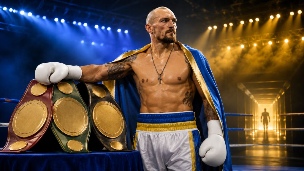 AI ilustracija: Oleksandr Usyk se odrekao WBA, WBC i IBF pojaseva te najavio posljednji ples u teškoj kategoriji
