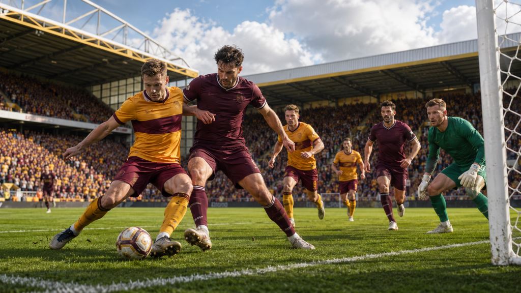 Motherwell and Hearts draw 1-1 at Fir Park as Scottish Premiership title race tightens in dramatic finish