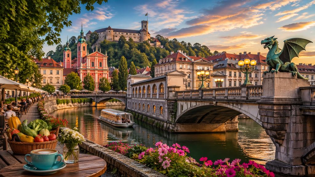 Ljubljana pour un city break tout en douceur : balades le long de la Ljubljanica, ponts, marché et rythme vert de la ville