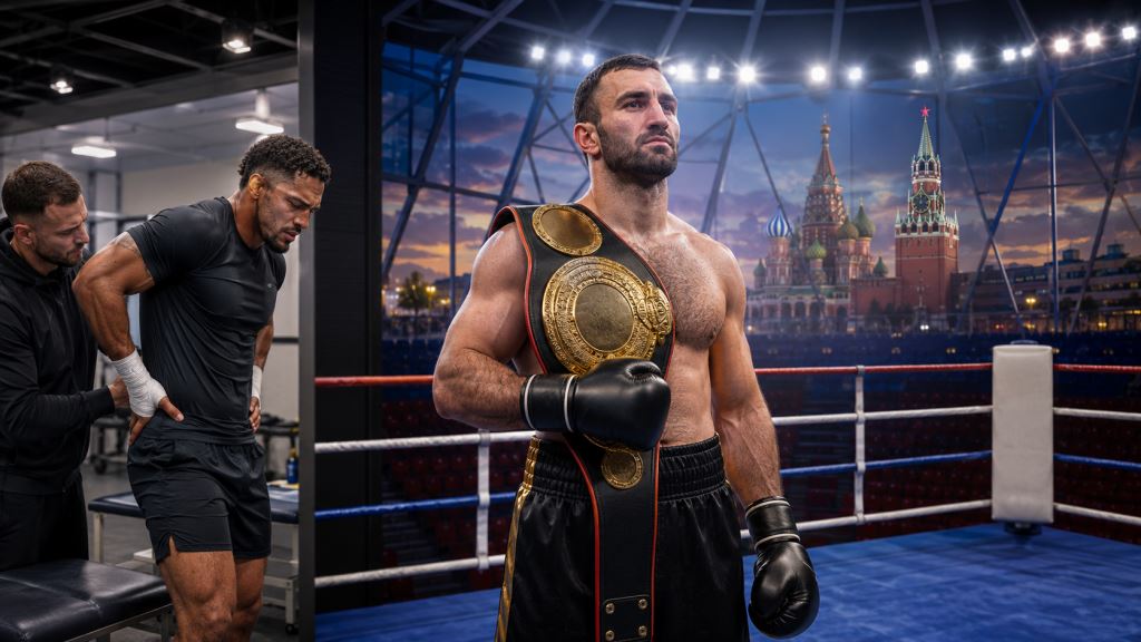 illustration IA: La blessure au dos de Yoka bouleverse le combat WBA à Moscou, Gassiev attend un nouvel adversaire au ring