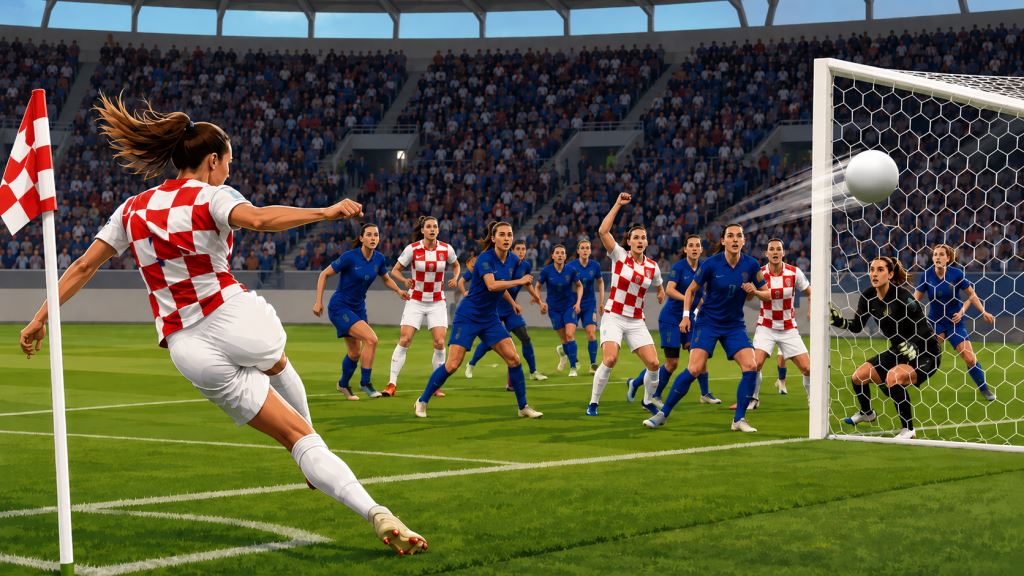 Kroatiens Frauenfußballteam siegt 1:0 im Kosovo und bleibt im Rennen um Platz eins der Gruppe C2