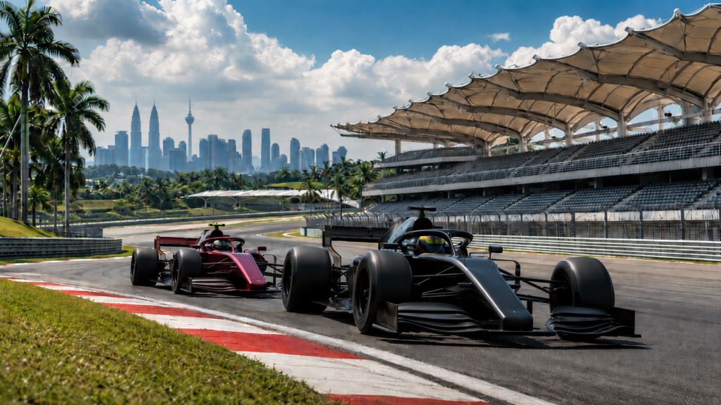 KI-Illustration: Formel 1 kehrt nach Sepang zurück: Malaysia richtet 2026 den Großen Preis von Bahrain im Oktober aus