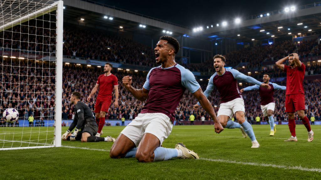 Aston Villa venció 4-2 al Liverpool en Villa Park y aseguró su clasificación a la Champions League