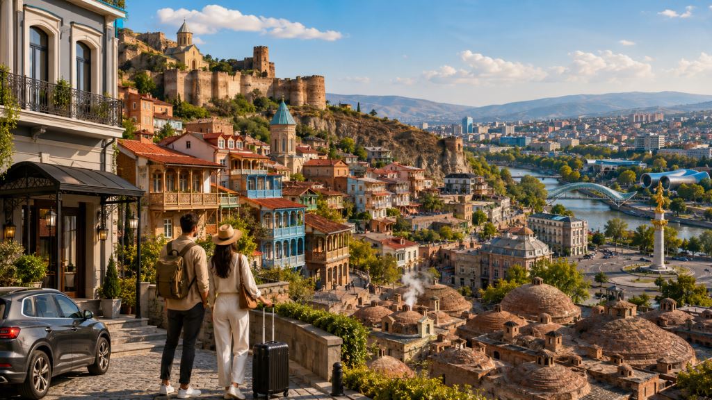 AI ilustracija: Tbilisi 2026: vodič za smještaj, hotele, apartmane, najbolje lokacije, parking i cijene