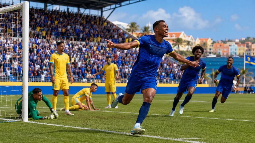 ilustracja AI: Curaçao rozbiło Arubę 4:0 w Willemstad i potwierdziło formę przed historycznym występem na mundialu