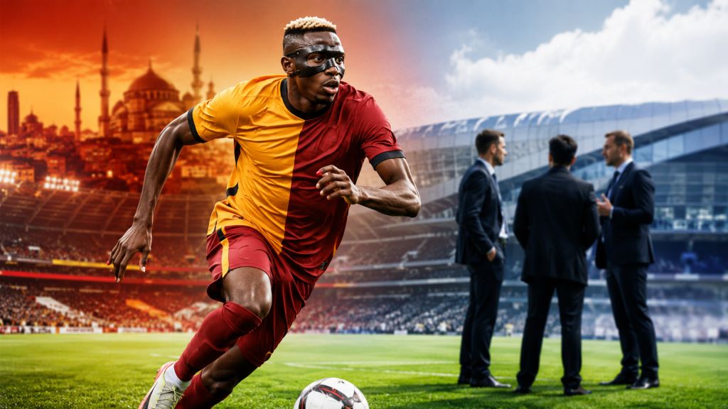 KI-Illustration: Tottenham plant Angebot bis 55 Millionen Pfund für Victor Osimhen, Galatasaray fordert rund 65 Millionen
