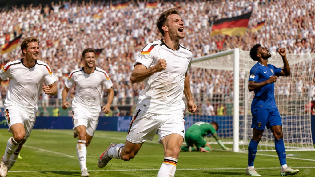 AI illustration: Germany's seven-goal statement against Curaçao and Livano Comenencia's historic World Cup goal
