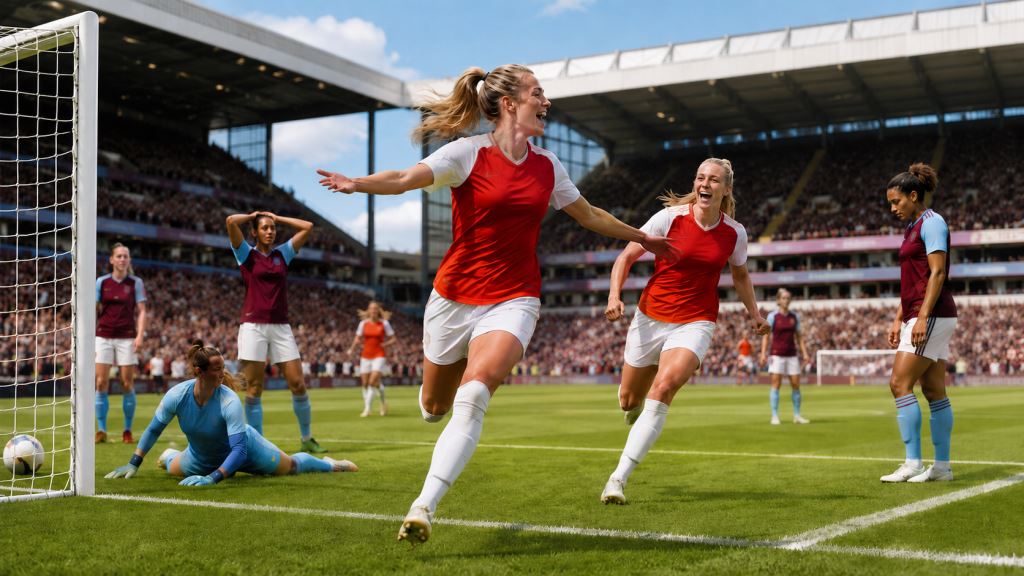 Arsenal strengthen Women’s Super League position with commanding 3-0 win at Aston Villa