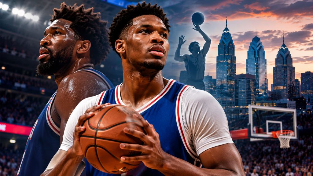 illustration IA: Ariel Hukporti quitte les Knicks pour les Philadelphia 76ers comme option intérieure derrière Joel Embiid