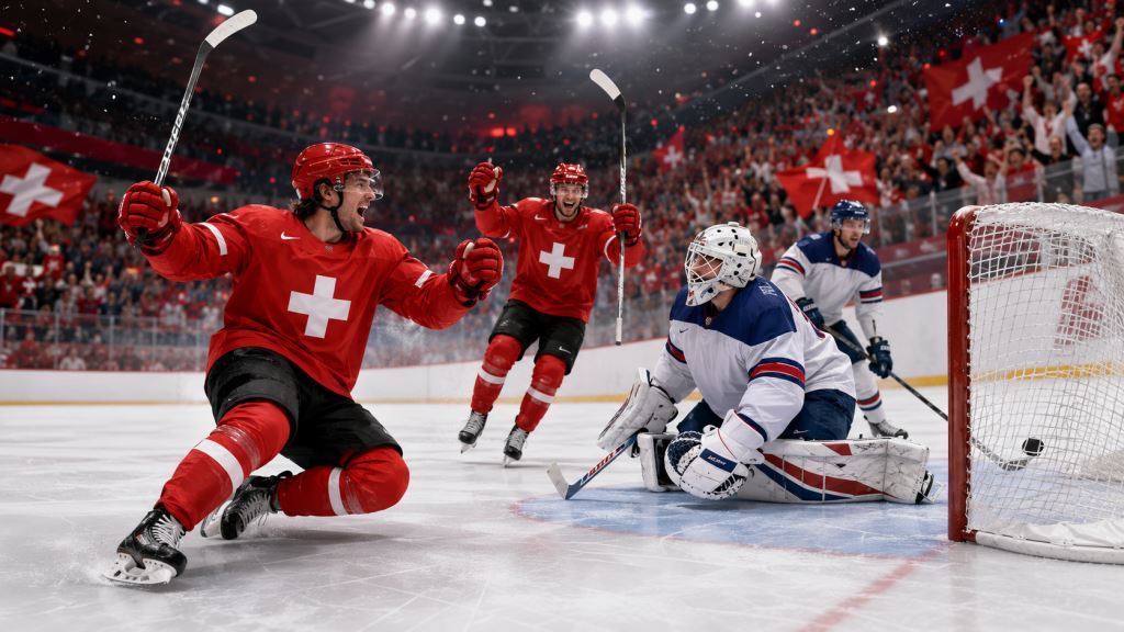 La Suisse bat la Grande-Bretagne 4-1 à Zurich et poursuit son sans-faute au Championnat du monde