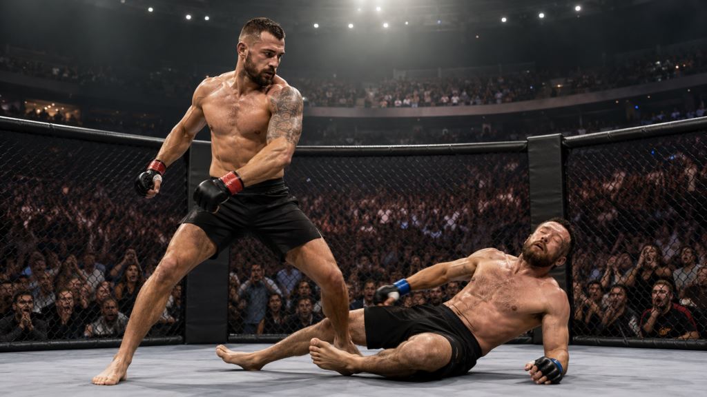 Stanislav « Pantera » Krofak met KO Dušan Džakić au premier round du FNC 23 à Belgrade devant une Arena comble