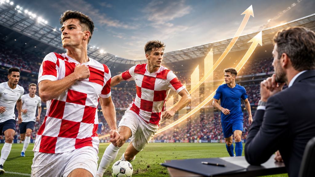 ilustración con IA: Dinamo apunta a nuevos millones: Baturina y Sučić suben su valor tras el duelo mundialista con Inglaterra