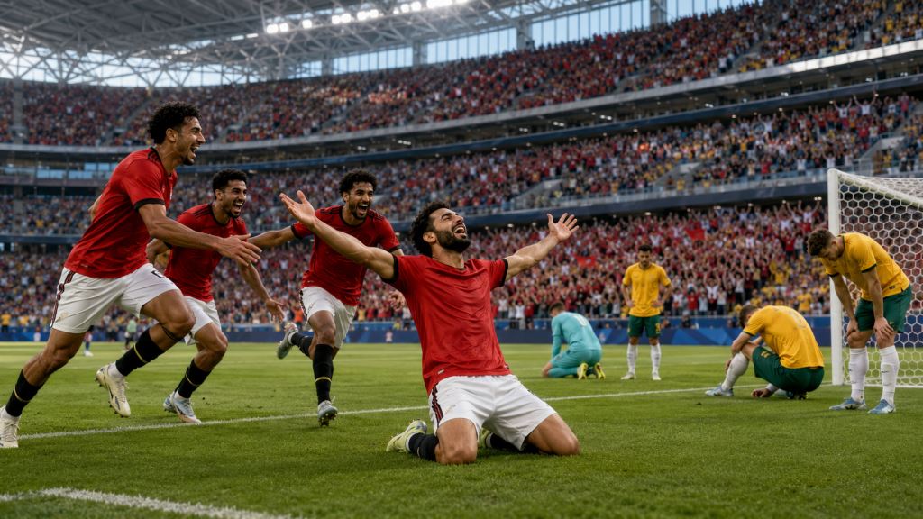 AI ilustracija: Egipat izbacio Australiju na jedanaesterce u šesnaestini finala SP-a 2026 i zakazao ogled s Argentinom