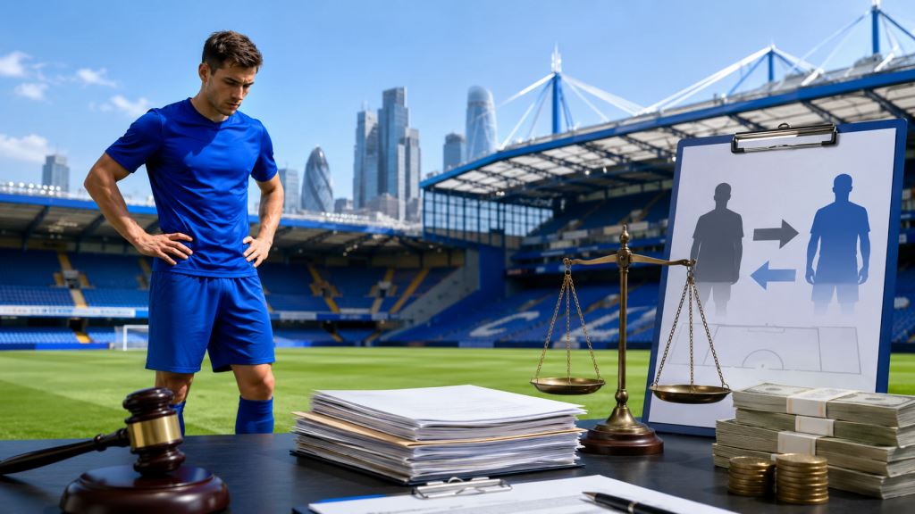 KI-Illustration: Chelsea mit 10 Millionen Pfund bestraft und nach 74 Regelverstößen mit Transfersperre auf Bewährung belegt