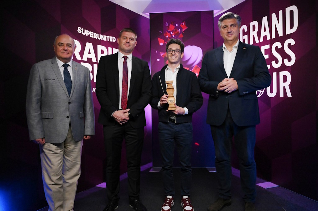 Grand Chess Tour SuperUnited Rapid & Blitz Chorwacja w Zagrzebiu: Fabiano Caruana przoduje w turnieju szachowym