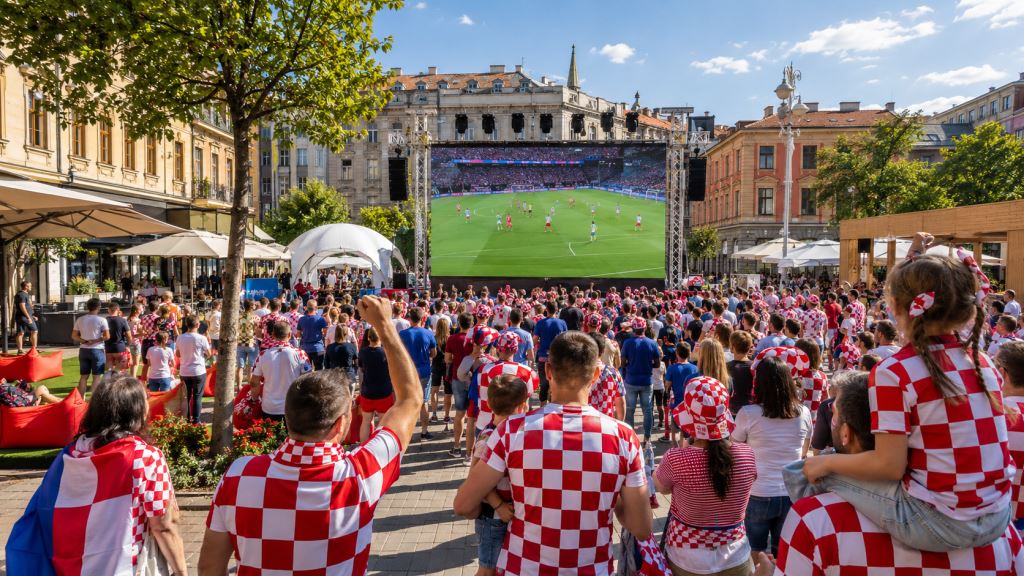 HNS Fan Zone on Cvjetni trg opens central gathering point for Croatia at the World Cup