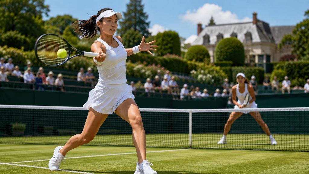 illustration IA: Wang Xinyu domine Renata Zarazua au WTA Bad Homburg et prépare un duel sur gazon avec Leylah Fernandez