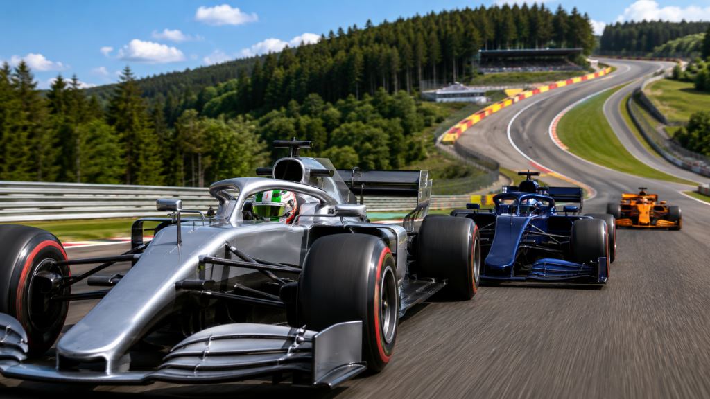 ilustracja AI: Kimi Antonelli zdobywa pole position w GP Belgii przed Verstappenem, Norris traci dziesięć miejsc na starcie