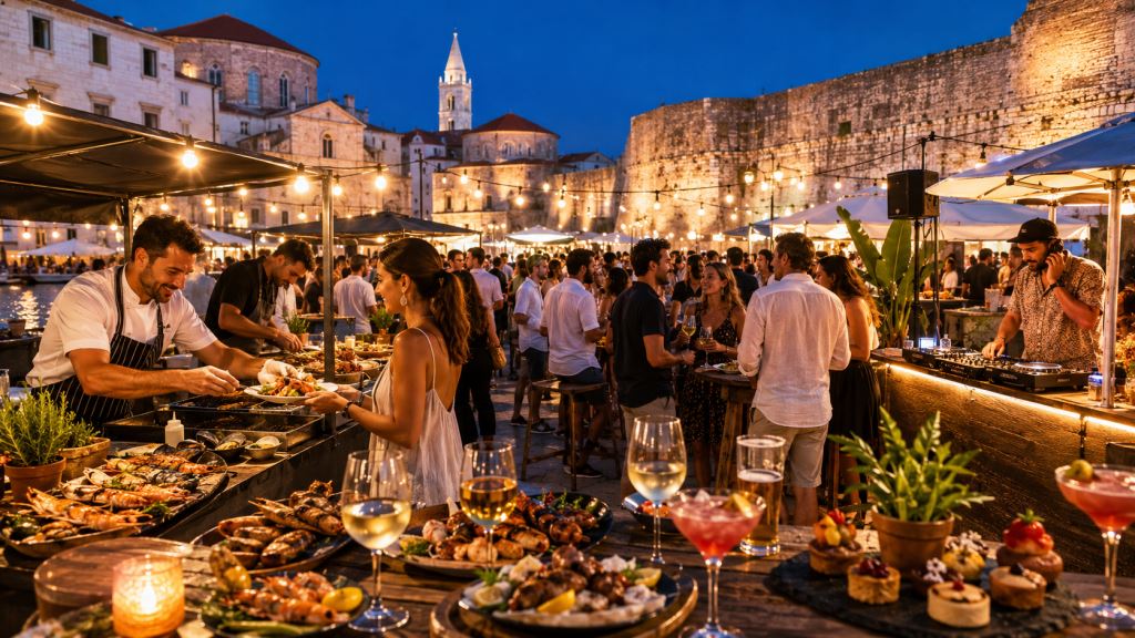 Pijat na pijaci u Zadru svake subote navečer donosi besplatan street food, DJ program i lokalna pića