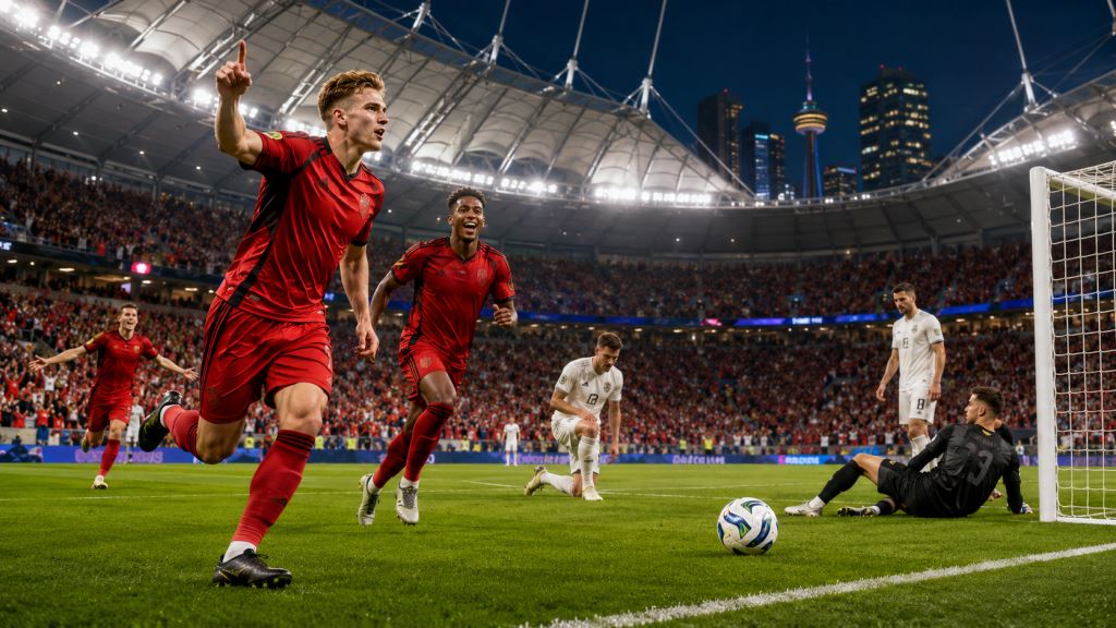 illustration IA: La Belgique écrase la Nouvelle-Zélande 5-1 à Vancouver et termine en tête du groupe G