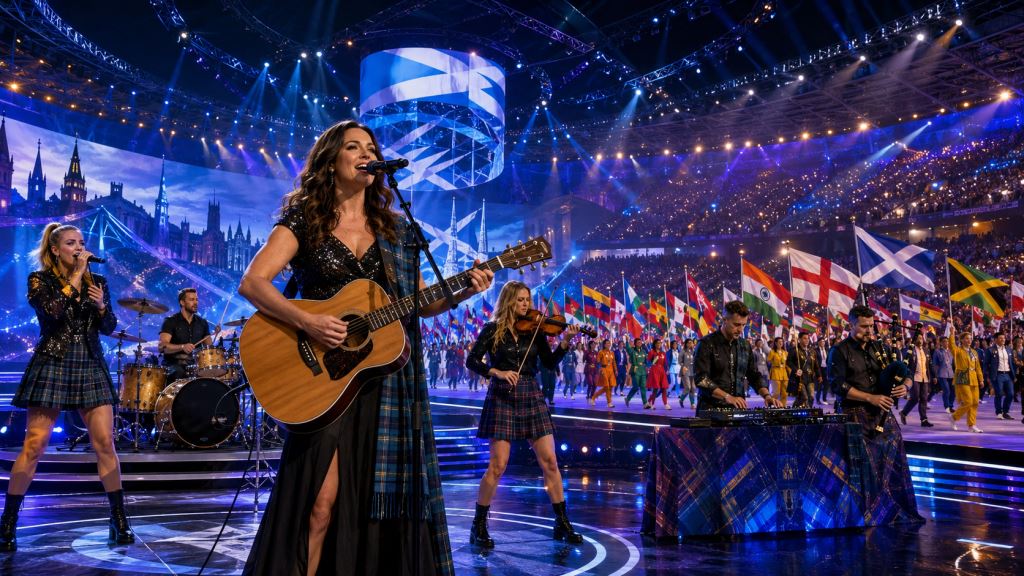 AI ilustracija: Glasgow 2026. otvara Igre Commonwealtha uz KT Tunstall, škotsku glazbu i Paradu nacija u Hydro areni