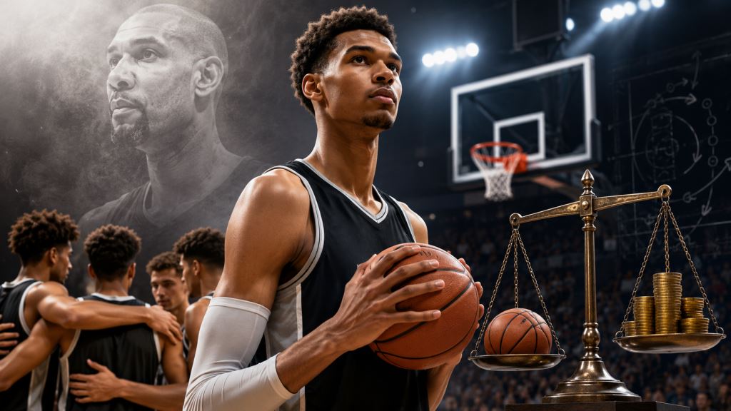 illustration IA: Victor Wembanyama et les Spurs : un contrat de 252 millions sous le supermax pour viser le titre NBA