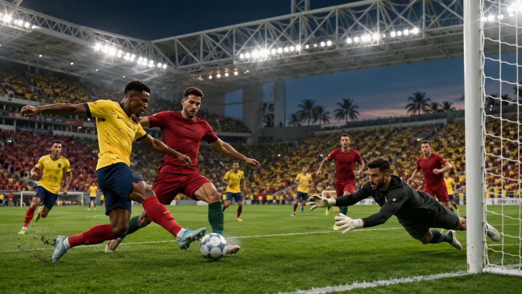 illustration IA: Colombie et Portugal muets à Miami, nul tactique dans le groupe K de la Coupe du monde 2026
