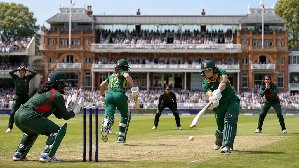 AI ilustracija: Južna Afrika kroz dramu protiv Bangladeša na Lord'su do polufinala ICC Women's T20 World Cupa 2026 u Londonu