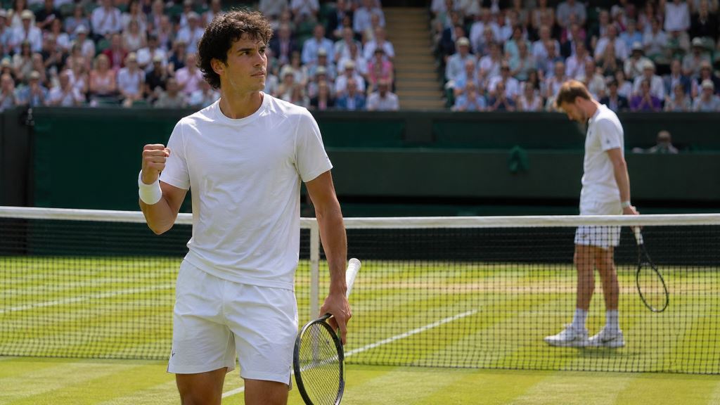 illustration IA: Mattia Bellucci surprend Alexander Bublik à Halle et élimine le tenant du titre sur gazon