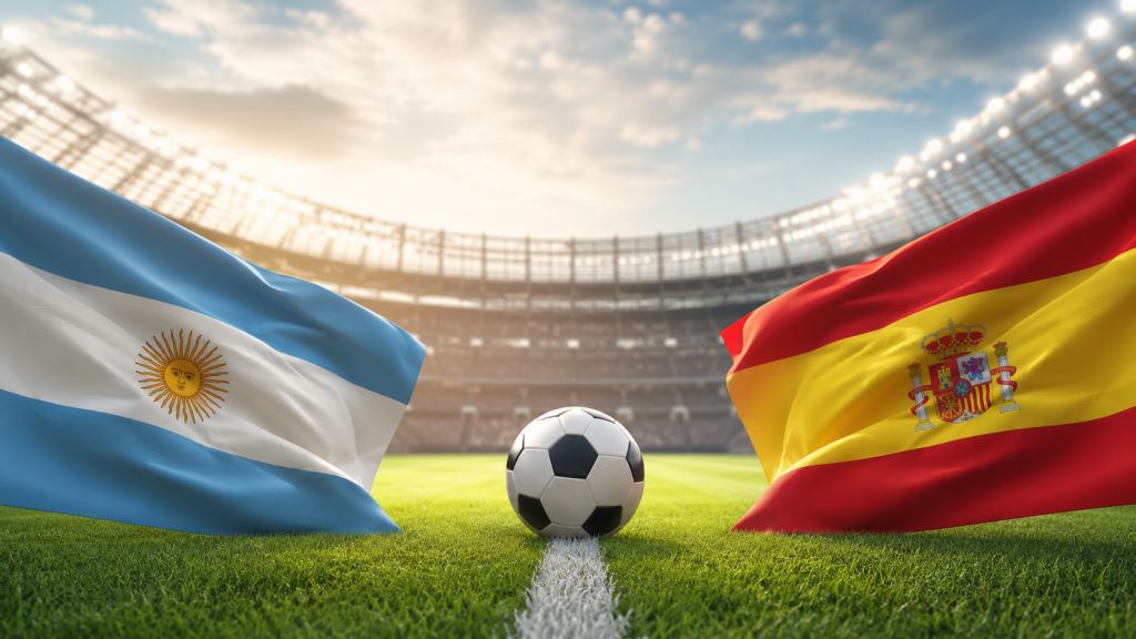 AI illustration: Messi faces Yamal in the 2026 World Cup final as iconic 2007 photo links two global football generations