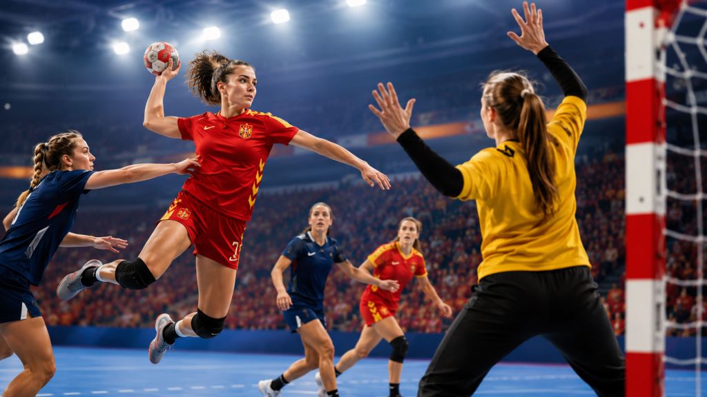 ilustración con IA: Montenegro Sub-20 ante Estados Unidos 52-23: claro dominio en el Mundial Junior Femenino IHF 2026 en Jinzhong