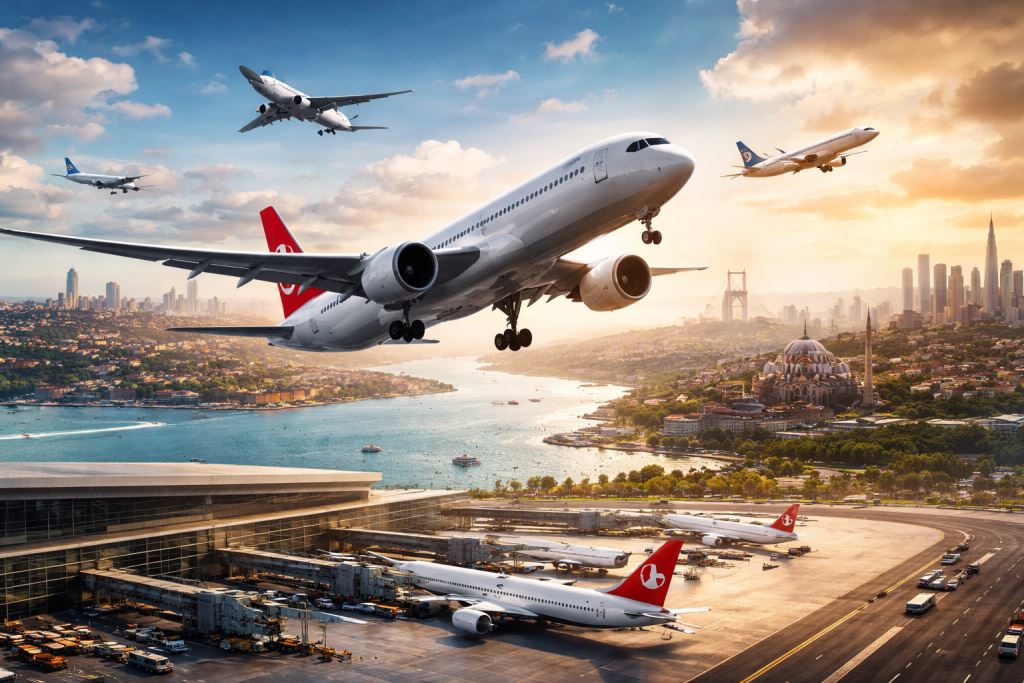 Estambul se fortalece como hub aéreo global mientras Turkish Airlines bate récords y los rivales del Golfo pierden impulso