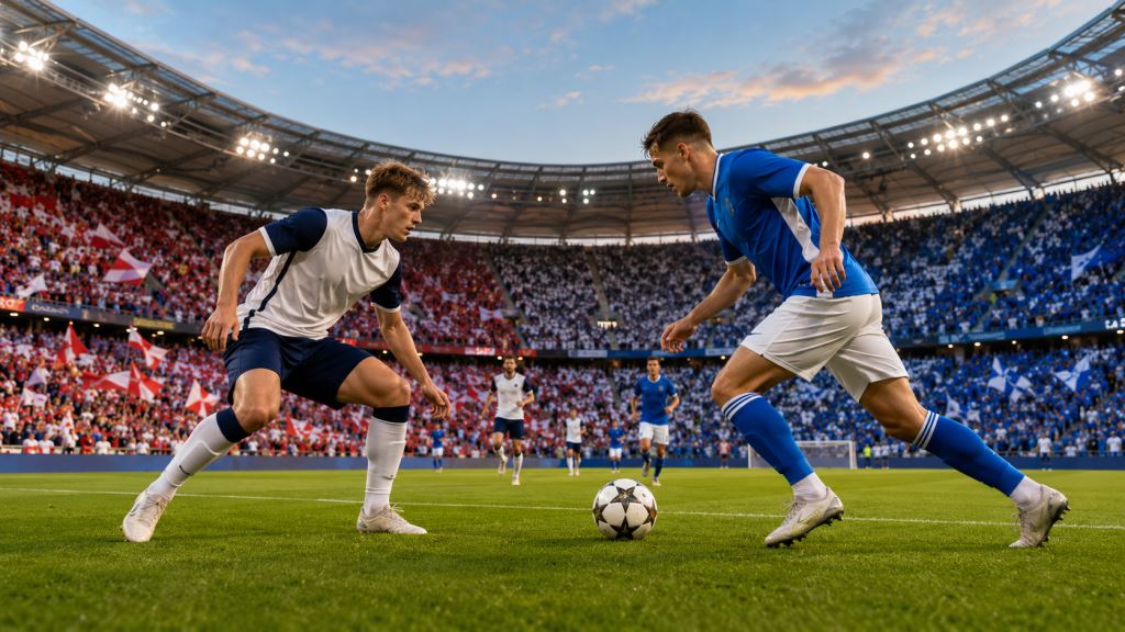 KI-Illustration: Aarhus – Lech Poznań in der Champions-League-Qualifikation: Dänischer und polnischer Meister im Duell