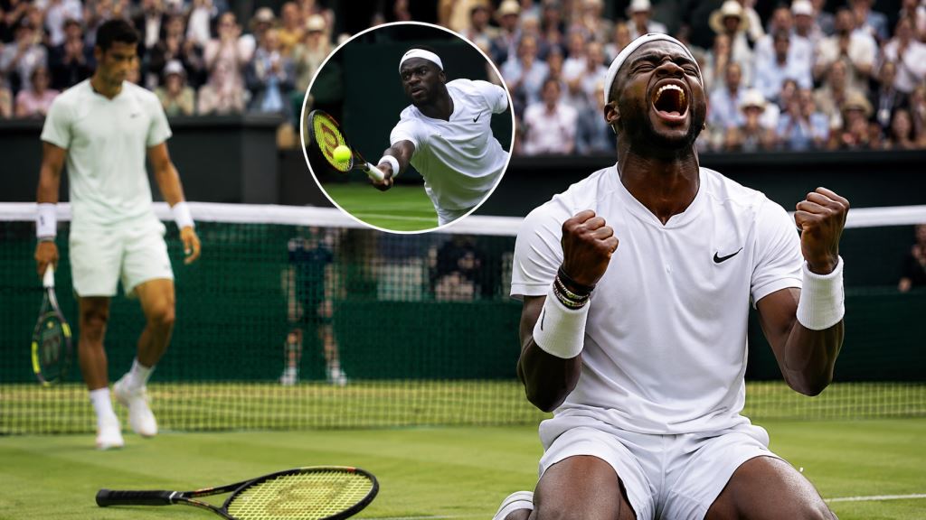 ilustracja AI: Frances Tiafoe broni pięć piłek meczowych z Felixem Auger-Aliassime'em w dramatycznym ćwierćfinale ATP Halle