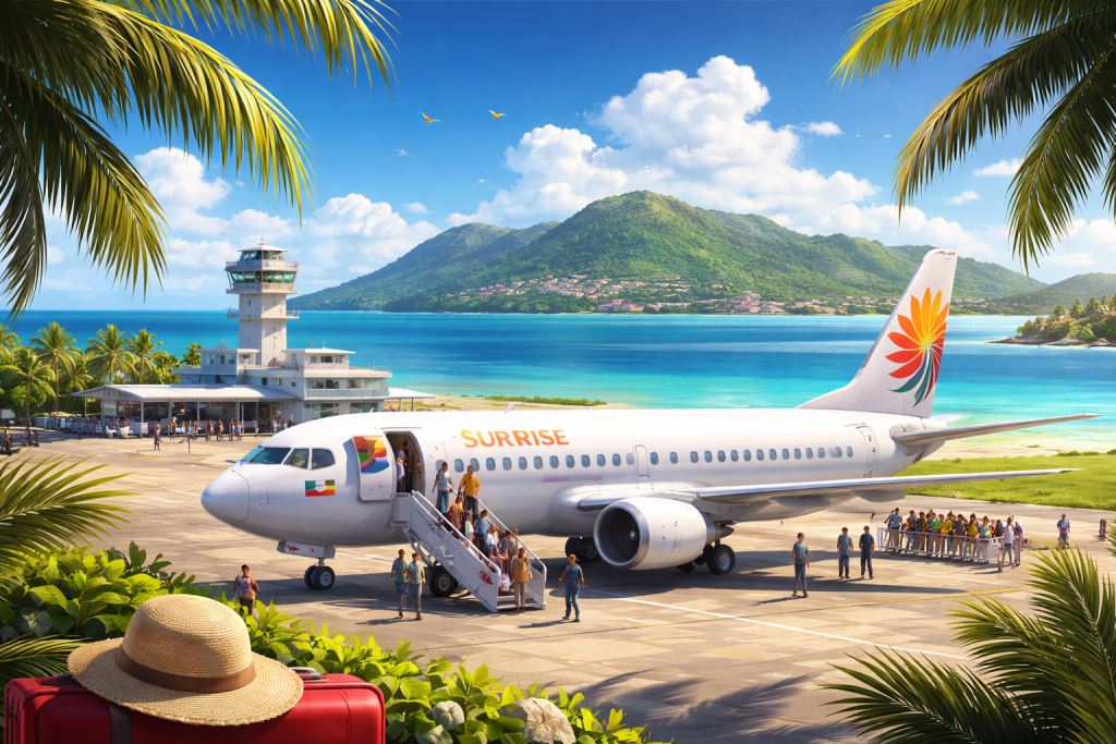 Sunrise Airways lanzó una ruta directa Santo Domingo – Antigua, se fortalecen el turismo y la conectividad regional