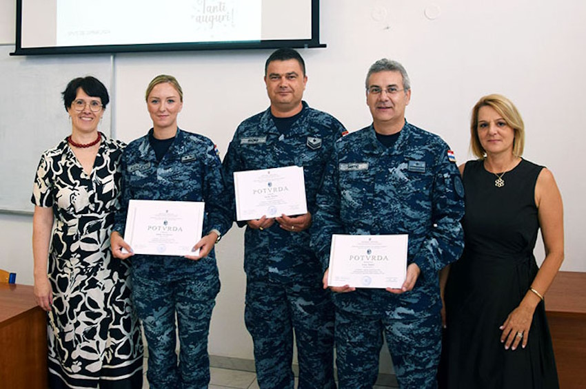 Completion of the training program for foreign languages in the Center "Katarina Zrinska" at the Croatian Military College "Dr. Franjo Tudjman"