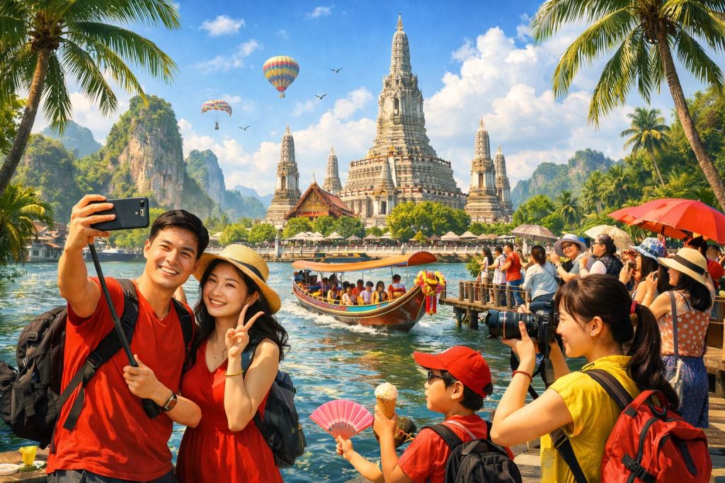 Tajland opet privlači kineske turiste 2026. u lunarnom blagdanskom valu: Vijetnam jača, Japan gubi masovna putovanja