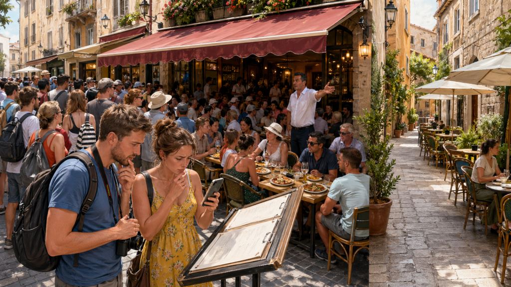 Cómo reconocer un restaurante turístico con mala relación entre precio, afluencia, menú y experiencia real