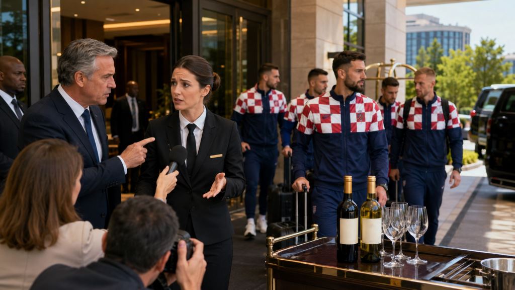 Incident à l’hôtel de la Croatie à Alexandria: licenciement après la fuite sur les vins HNS au Mondial 2026