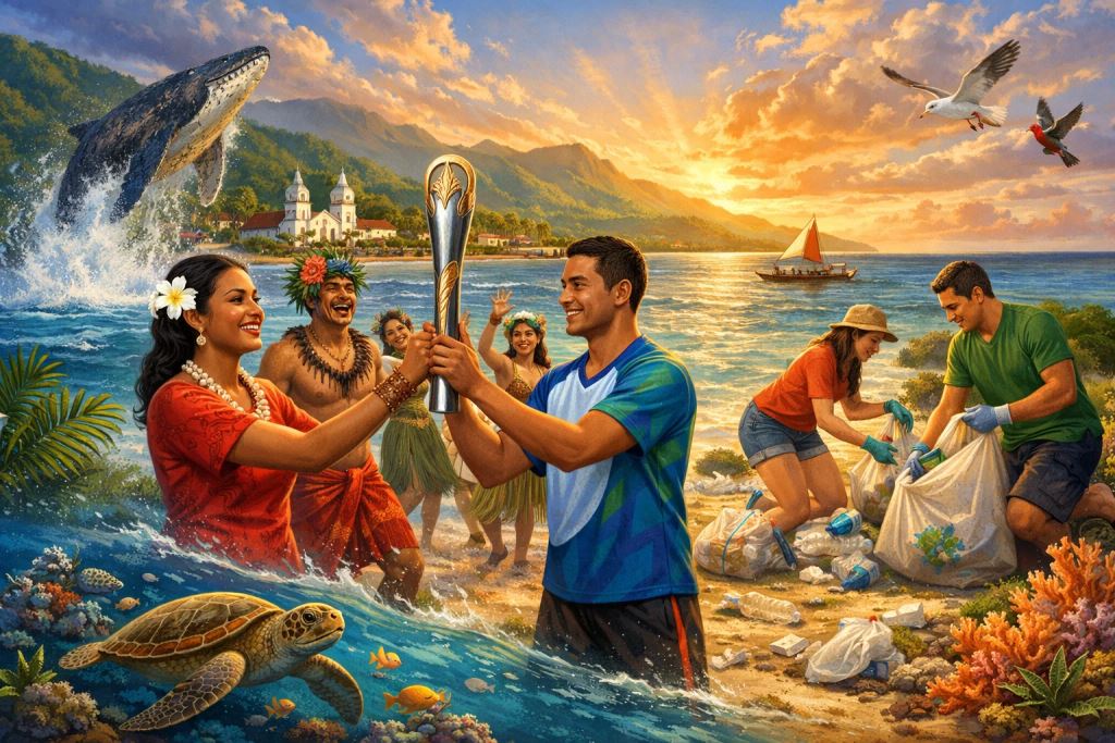 Samoa u središtu pozornosti: King’s Baton Relay u Apiji spojio sport, kulturu i čiste oceane