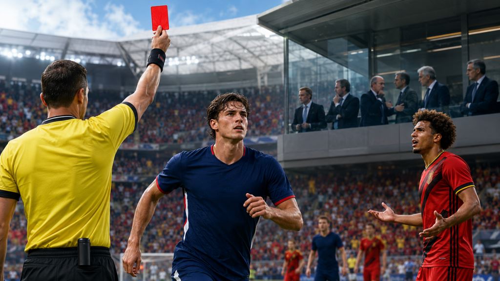 illustration IA: L'UEFA attaque la FIFA sur le report de la suspension de Balogun avant USA - Belgique au Mondial 2026