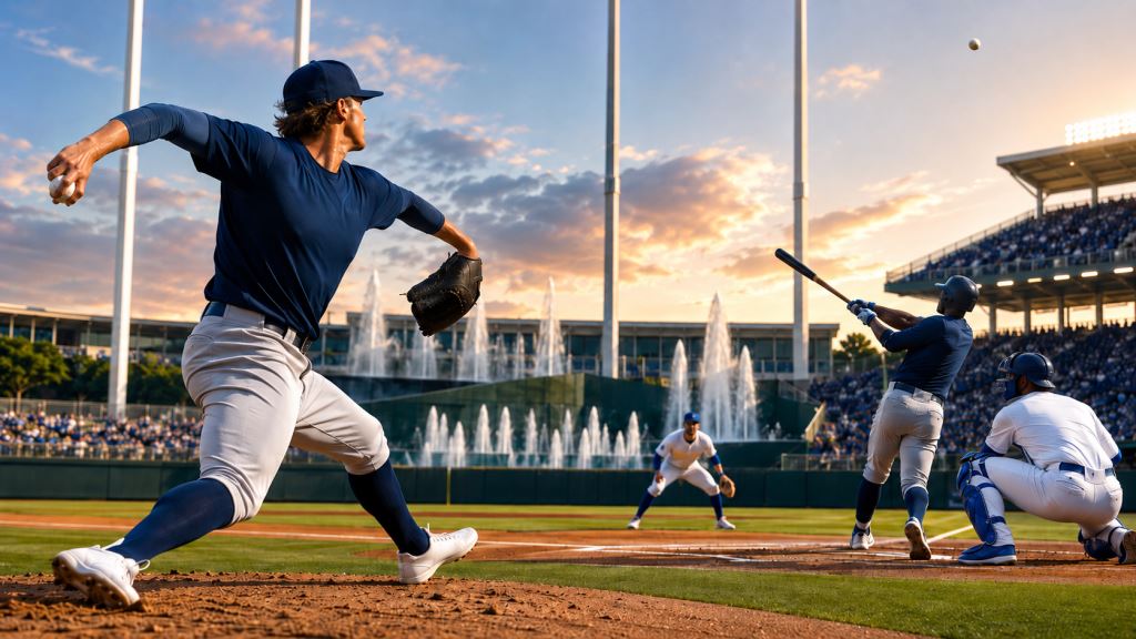 ilustración con IA: Seymour y Mullins impulsan a Tampa Bay Rays al 5-2 ante Royals y a su octava victoria seguida en MLB